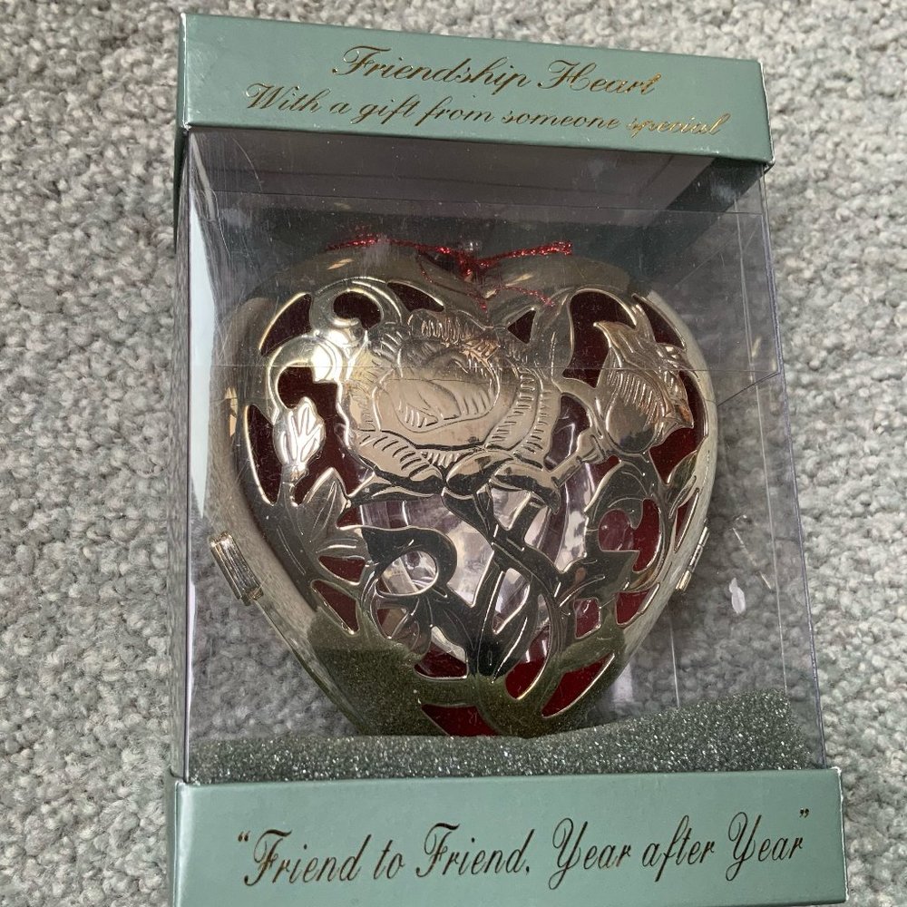 Lenox Kirk Stieff Collection Wedding Promises Friendship Heart Trinket Box - Picture 1 of 10